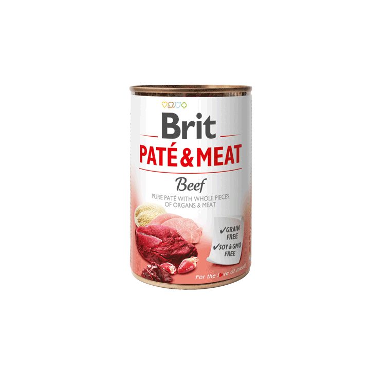 BRIT Paté & Meat with Beef - wet dog food - 400g