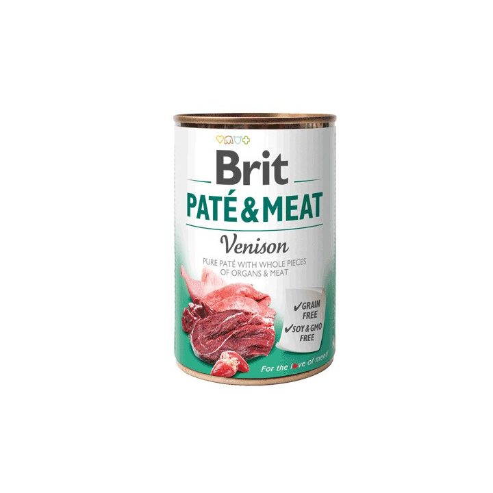 BRIT Paté & Meat with game - wet dog food - can - 400 g