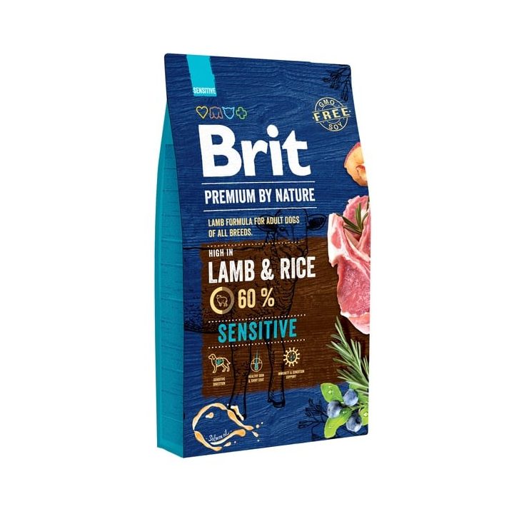 BRIT Premium by Nature Adult Sensitive Lamb and Rice - dry dog food - 8 kg