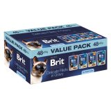 BRIT Premium by Nature Delicate fillets in gravy Box - wet cat food - 48x85g