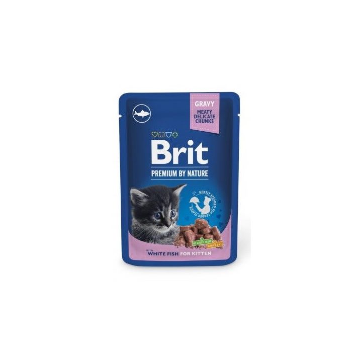 BRIT Premium by Nature Kitten White fish - wet cat food - 100 g