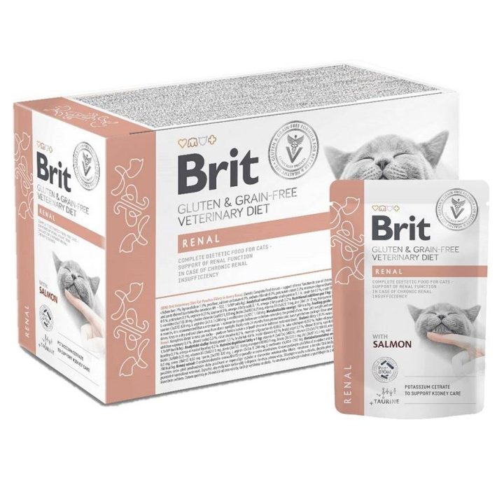 BRIT VD Renal Cat Pouch - wet cat food - 12x85g