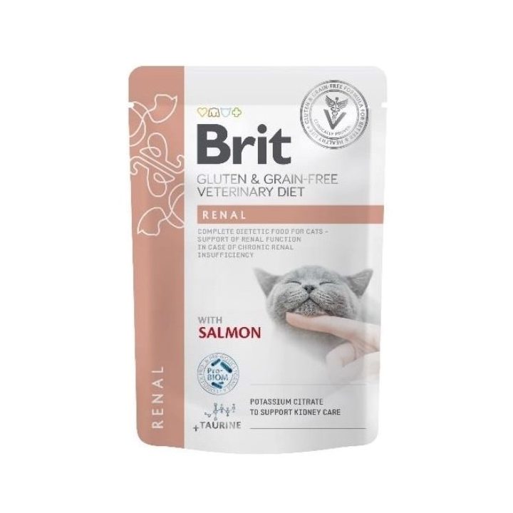 BRIT VD Renal Cat Pouch - wet cat food - 12x85g