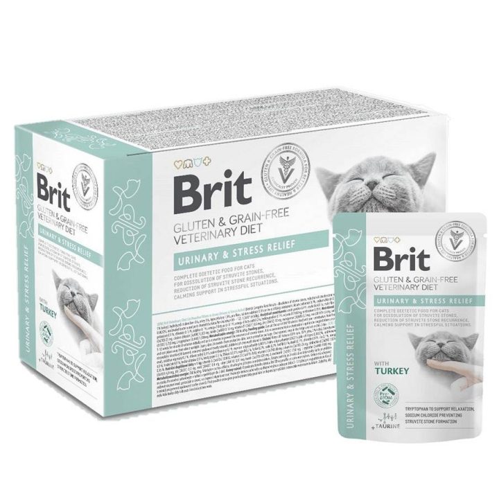 BRIT VD Urinary and Stress Relief Pouch - wet cat food - 12x85g
