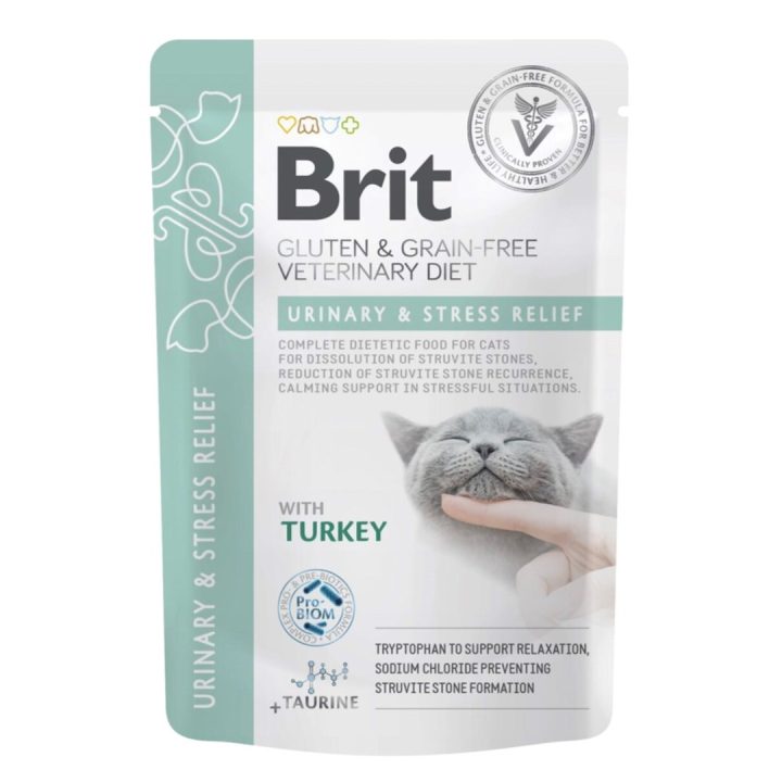 BRIT VD Urinary and Stress Relief Pouch - wet cat food - 12x85g