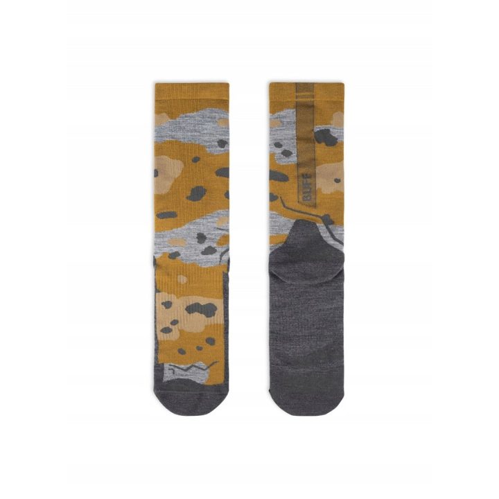 BUFF Merino Lightweight Crew Sock LWC2 Umber Socks Yellow L