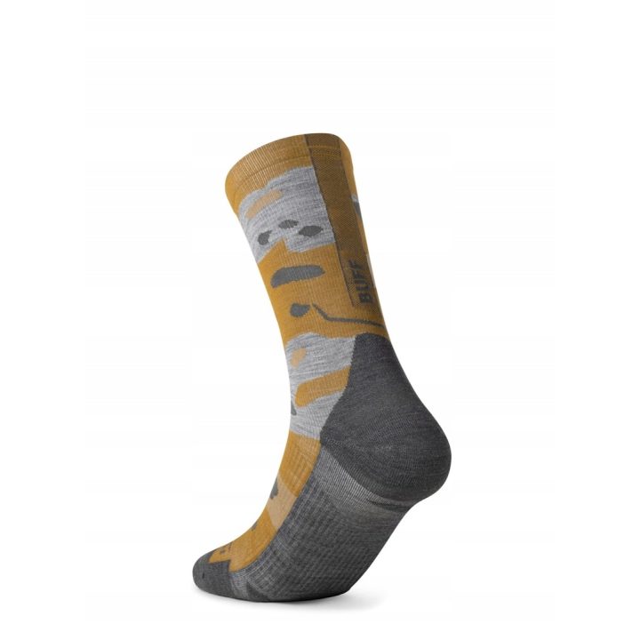 BUFF Merino Lightweight Crew Sock LWC2 Umber Socks Yellow L