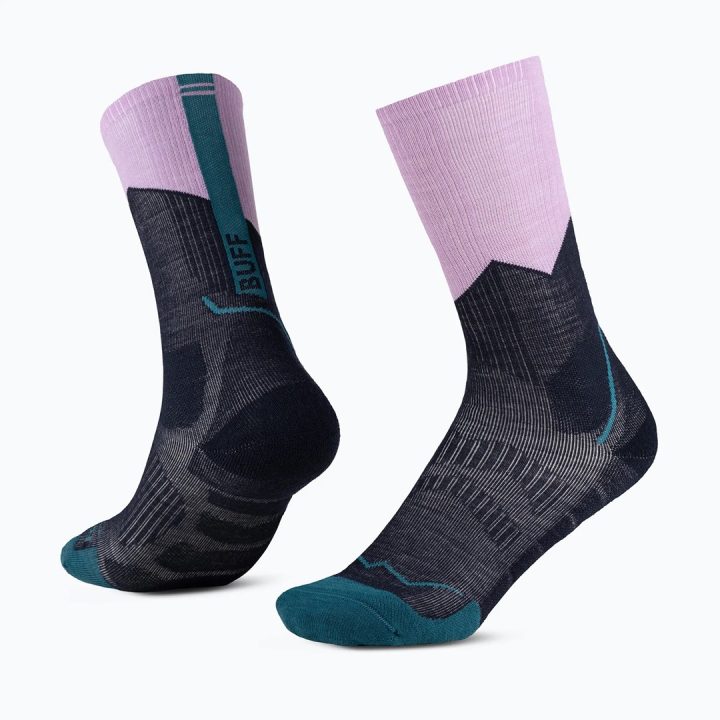 BUFF Merino MW Crew Socks MWC1 Socks Black - Purple L