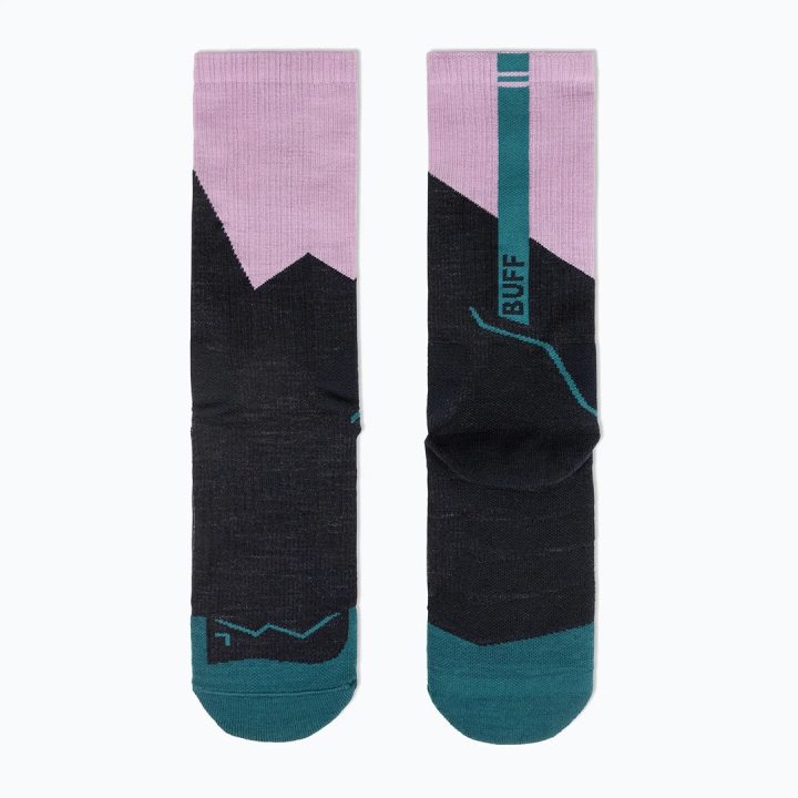 BUFF Merino MW Crew Socks MWC1 Socks Black - Purple L