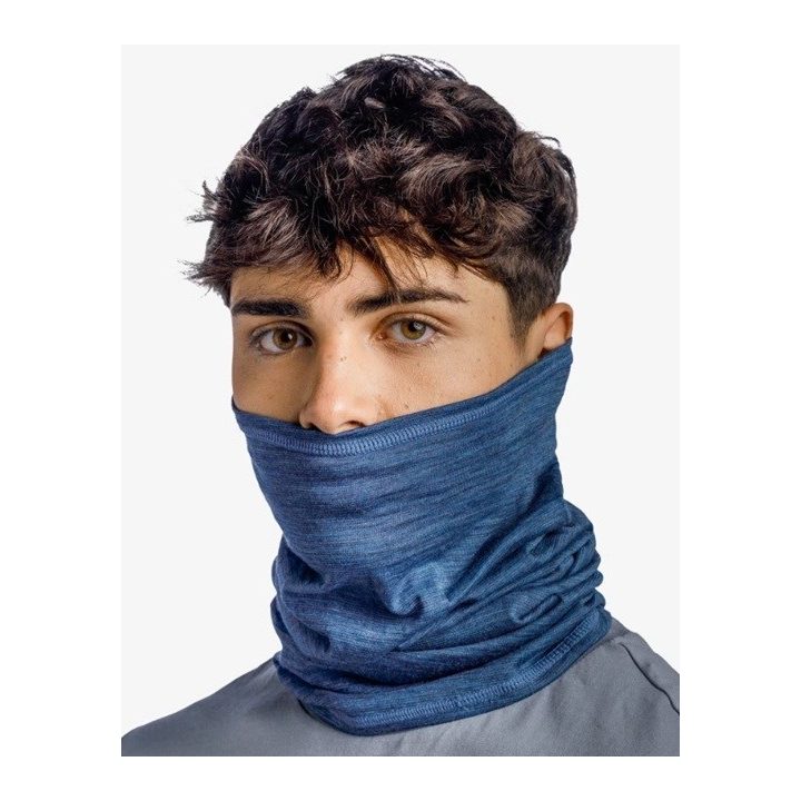 Buff Lightweight Merino Wool Multifunctional scarf Blue