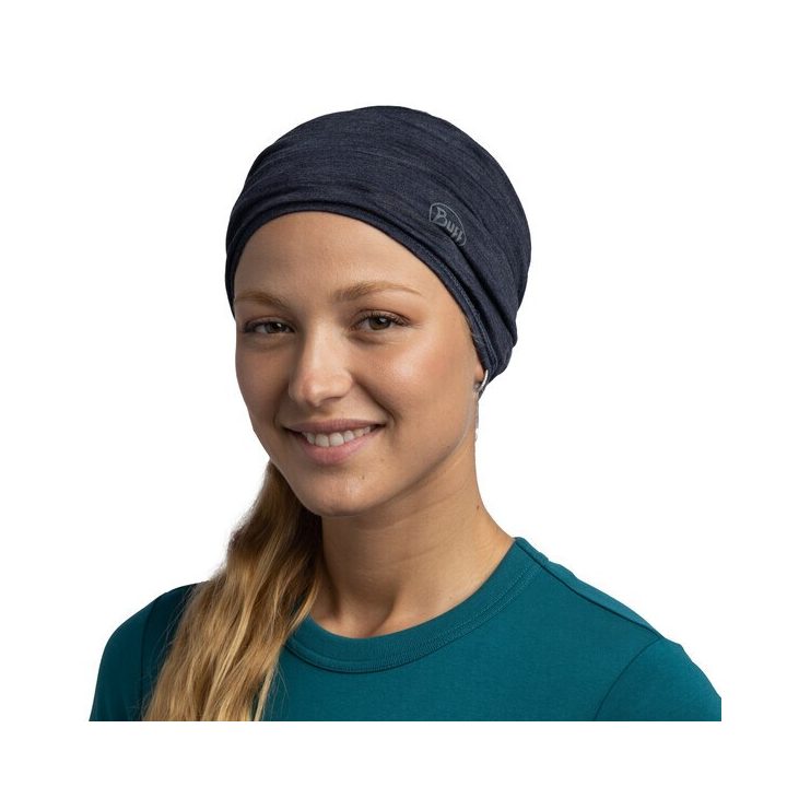 Buff Lightweight Merino Wool Multifunctional scarf Blue