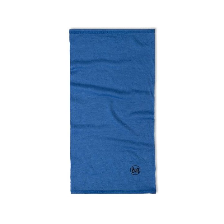 Buff Merino Lightweight Jr Solid Children's merino wool neck warmer Blue