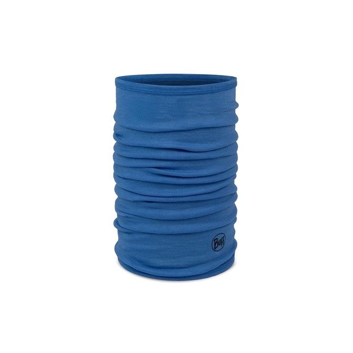 Buff Merino Lightweight Jr Solid Children's merino wool neck warmer Blue