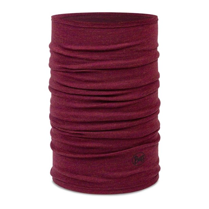 Buff Midweight Merino Wool Multifunctional scarf Red
