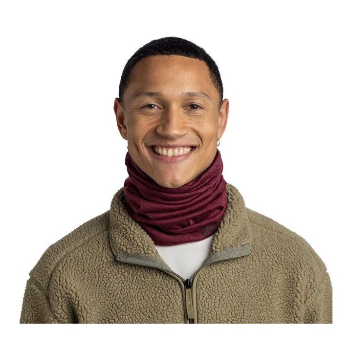 Buff Midweight Merino Wool Multifunctional scarf Red