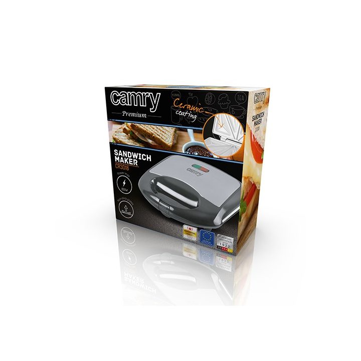 Camry Premium CR 3018 sandwich maker 700 W Black Silver