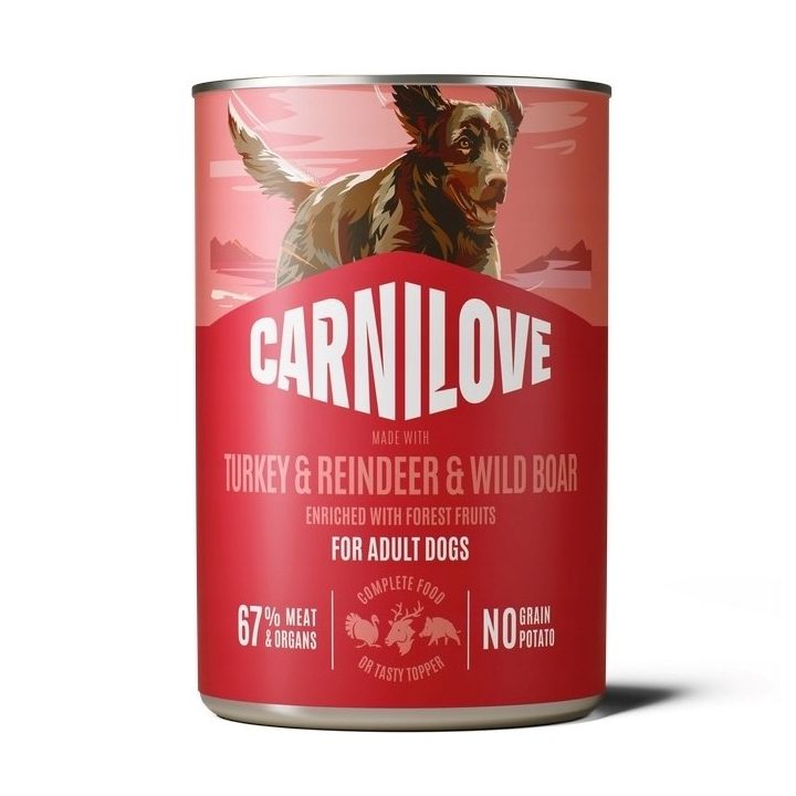 CARNILOVE Dog Turkey&Reindeer&Wild Boar - wet dog food - 400g