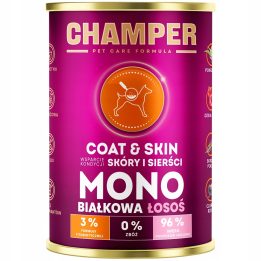 CHAMPER Coat & Skin Monoprotein Salmon - wet dog food - 400g