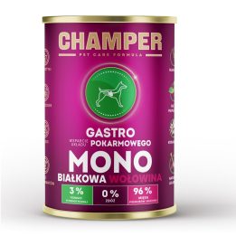 CHAMPER Gastro Monoprotein Beef - wet dog food - 400g