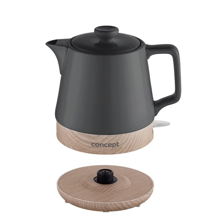 Concept RK0062 electric kettle 1 L 1200 W Anthracite Wood