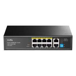Cudy FS1010PG network switch Unmanaged Fast Ethernet (10/100) Power over Ethernet (PoE) Black