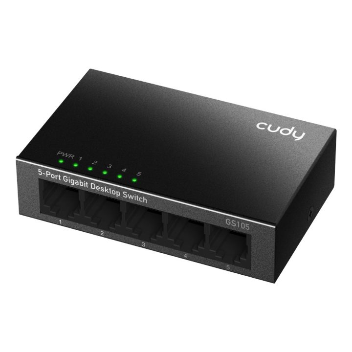 Cudy GS105 network switch Unmanaged Gigabit Ethernet (10/100/1000) Black