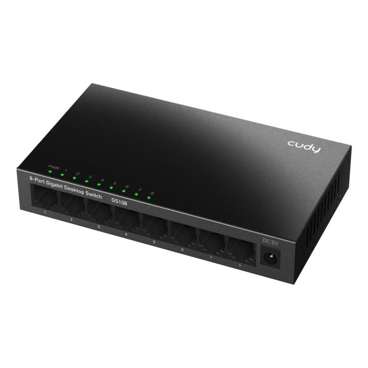 Cudy GS108 network switch Unmanaged Gigabit Ethernet (10/100/1000) Black