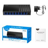 Cudy GS108D network switch Unmanaged Gigabit Ethernet (10/100/1000) Black