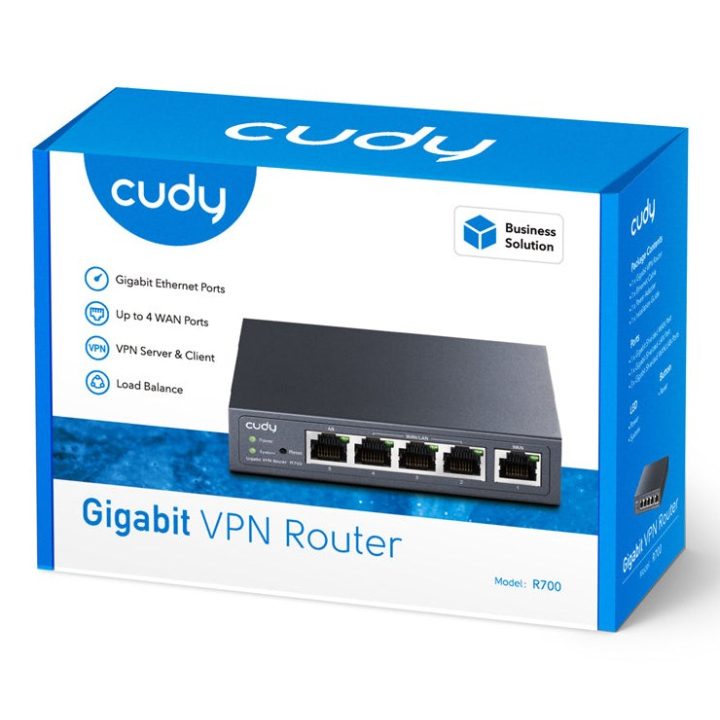 Cudy Gigabit Multi-WAN VPN Router wired router Fast Ethernet Gigabit Ethernet Grey