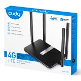 Cudy LT500 wireless router Fast Ethernet Dual-band (2.4 GHz / 5 GHz) 4G Black