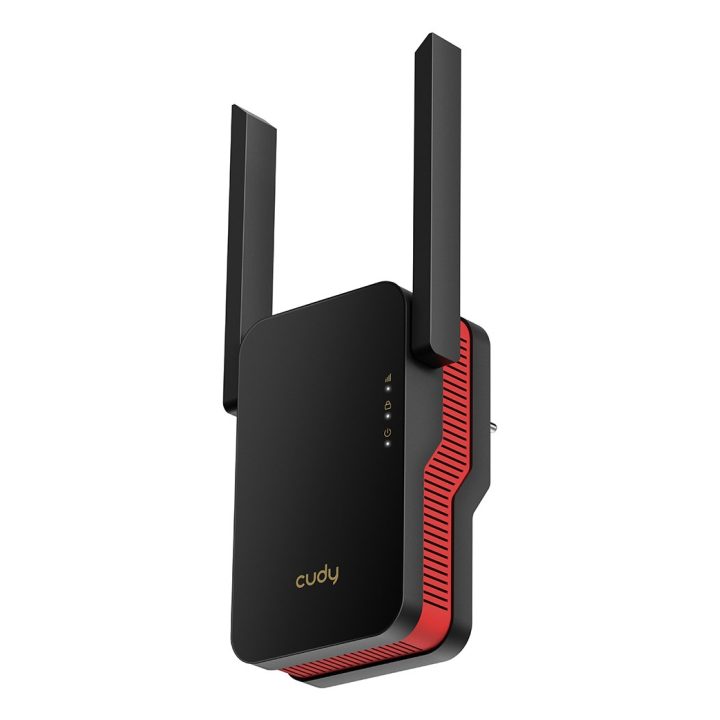 Cudy RE3000 network extender Network repeater Black Red 10 100 1000 Mbit/s