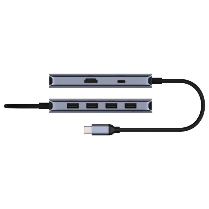 Cudy UH500 laptop dock/port replicator USB 3.2 Gen 1 (3.1 Gen 1) Type-C Grey Silver