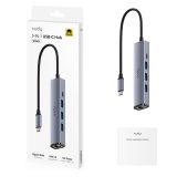 Cudy UH605 laptop dock/port replicator Wired USB 3.2 Gen 1 (3.1 Gen 1) Type-C Grey Silver