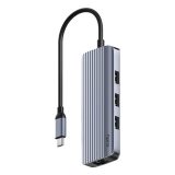 Cudy UH606 laptop dock/port replicator Wired USB 3.2 Gen 1 (3.1 Gen 1) Type-C Grey Silver