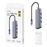 Cudy UH606 laptop dock/port replicator Wired USB 3.2 Gen 1 (3.1 Gen 1) Type-C Grey Silver