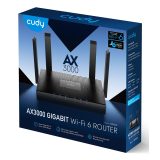 Cudy WR3000 wireless router Gigabit Ethernet Dual-band (2.4 GHz / 5 GHz) Black