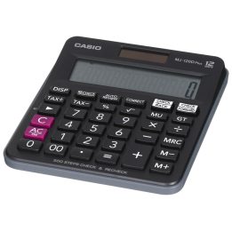 CASIO CALCULATOR OFFICE MJ-120D PLUS BLACK 12 DIGIT DISPLAY