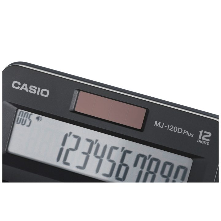 CASIO CALCULATOR OFFICE MJ-120D PLUS BLACK 12 DIGIT DISPLAY