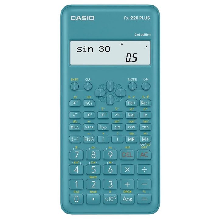 CASIO CALCULATOR SCIENTIFIC FX-220PLUS-2 BLUE 12 DIGIT DISPLAY