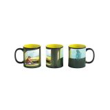 Heat Reveal Mug Good Loot Cyberpunk 2077 Game Art Chronicles - V & Edward Hopper 450 ml Black Yellow