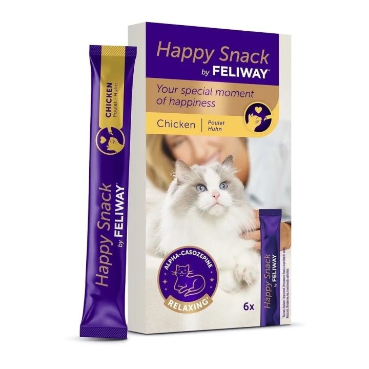 CEVA Feliway Happy snack Chicken - cat treats - 6x15g