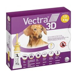 CEVA Vectra 3D (1 5-4kg) - anti-parasite drops for dogs - 3 x 0 8ml