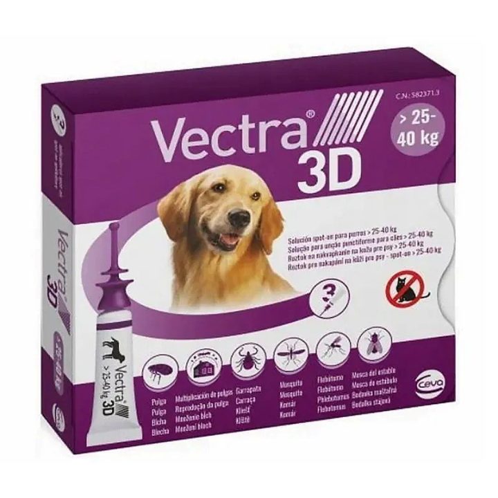 CEVA Vectra 3D (25-40kg) - anti-parasite drops for dogs - 3 x 4ml