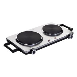 Clatronic DKP 3668 E Black Stainless steel Countertop Sealed plate 2 zone(s)