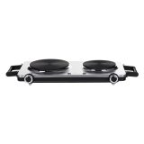 Clatronic DKP 3668 E Black Stainless steel Countertop Sealed plate 2 zone(s)