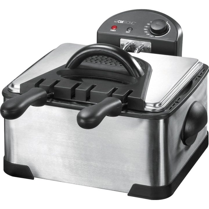 Clatronic FR 3195 Fryer 4 L 2000 W Black Stainless steel