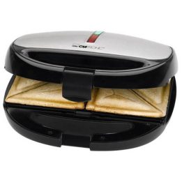 Clatronic ST/WA 3670 sandwich maker 800 W Black Stainless steel
