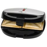 Clatronic ST/WA 3670 sandwich maker 800 W Black Stainless steel