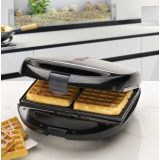 Clatronic ST/WA 3670 sandwich maker 800 W Black Stainless steel