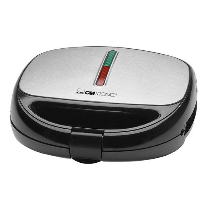Clatronic ST/WA 3670 sandwich maker 800 W Black Stainless steel